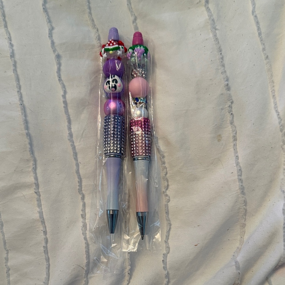 Purple and Pink Decorative Pens